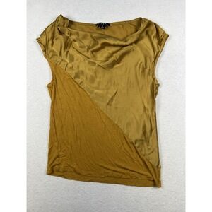 Trouvé Asymmetric Silk Down Neck Tank Size S